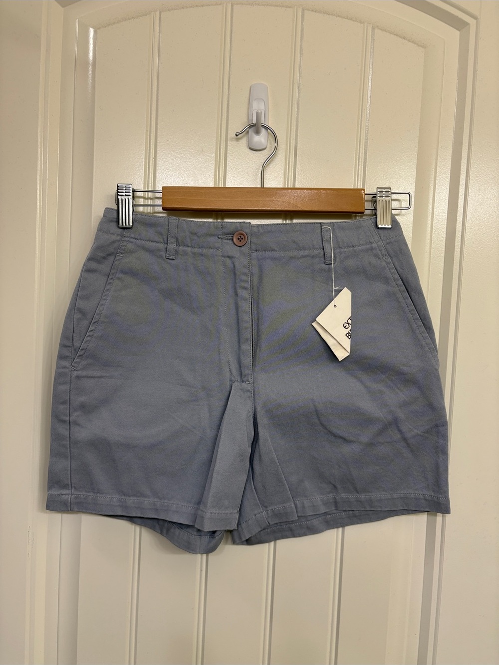 NWT J. Crew Women's Cotton Chino Shorts in Dusty Blue/Gray Summer Vacation Find